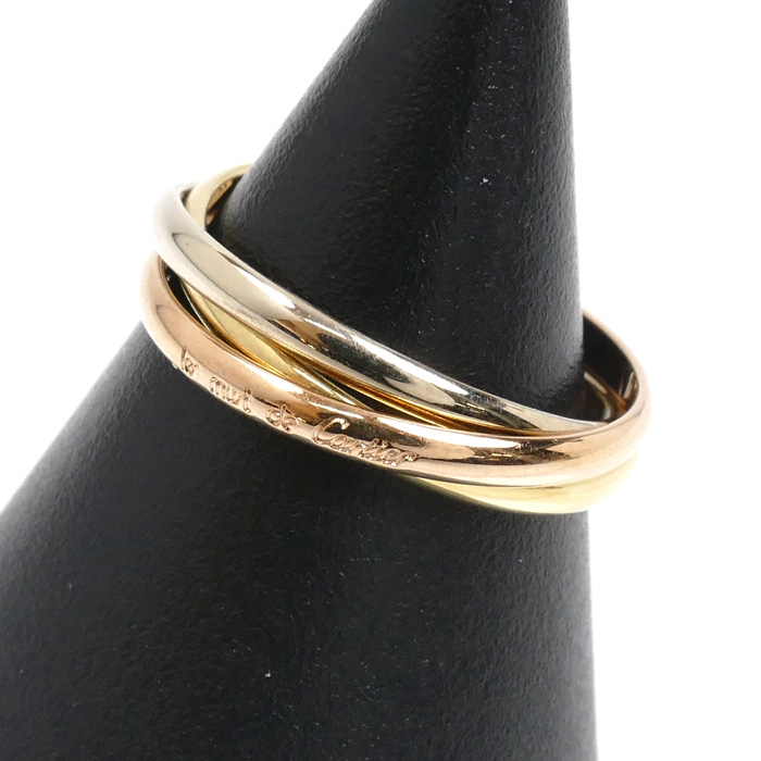 CARTIER カルティエ K18YG/PG/WG  トリニティ XS les must de Cartier リング・指輪 12号 52 3.5g レディース【中古】【美品】