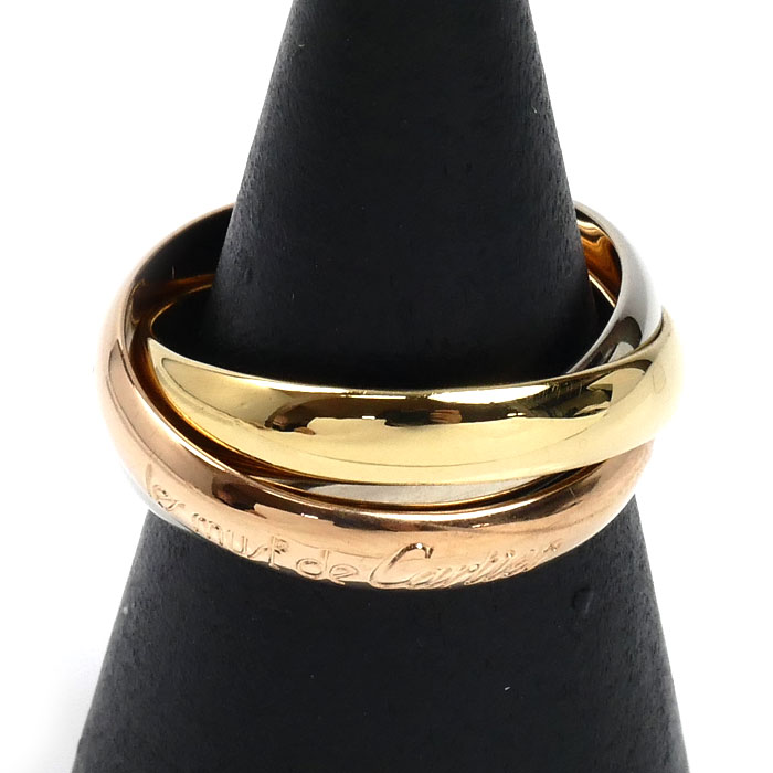 CARTIER カルティエ K18YG/PG/WG トリニティ les must de cartier リング・指輪 12号 52 7.7g レディース【中古】【美品】