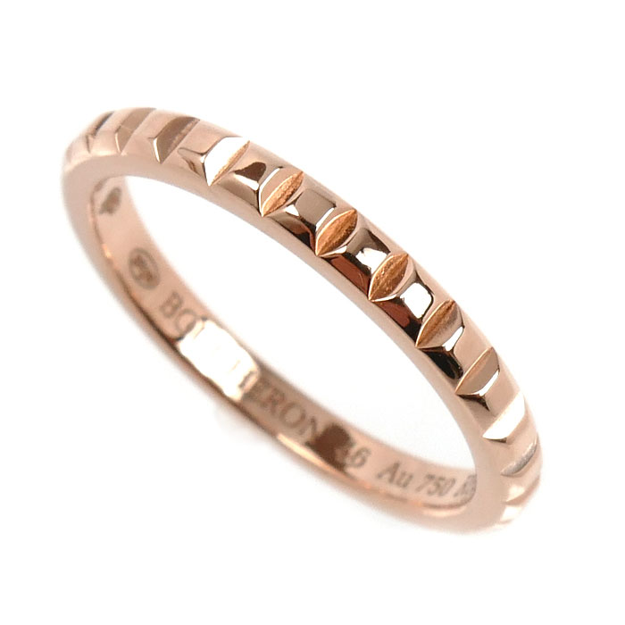 Boucheron ブシュロン K18PG ピンクゴールド キャトル クルドパリ スモール リング・指輪 JAL01164 6号 46 2.0g レディース【中古】【美品】