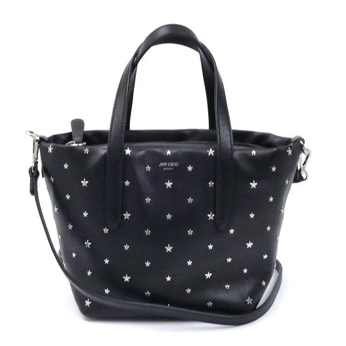 JIMMY CHOO ジミーチュウ ミニ ピムリコ 2Wayショルダーバッグ ブラック レディース【中古】【美品】