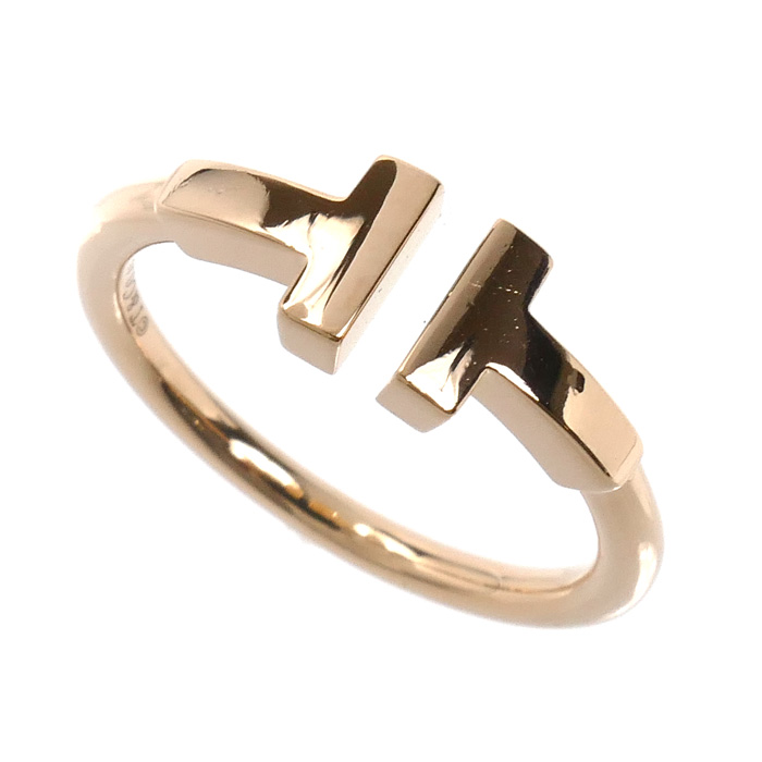 TIFFANY&Co. ティファニー K18PG ピンクゴールド Tワイヤー リング・指輪 60147375 9号 3.2g レディース【中古】