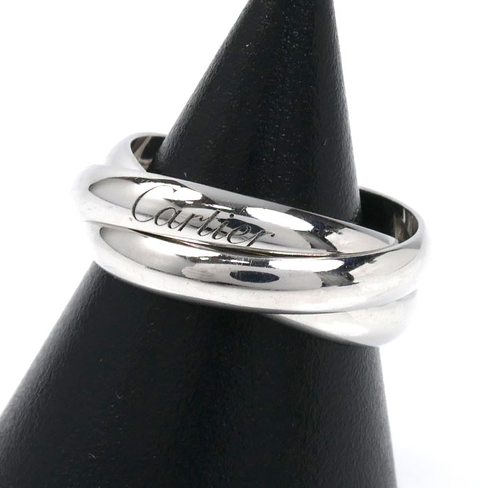 CARTIER カルティエ K18WG ホワイトゴールド トリニティ リング・指輪 14.5号 55 9.3g レディース【中古】【美品】