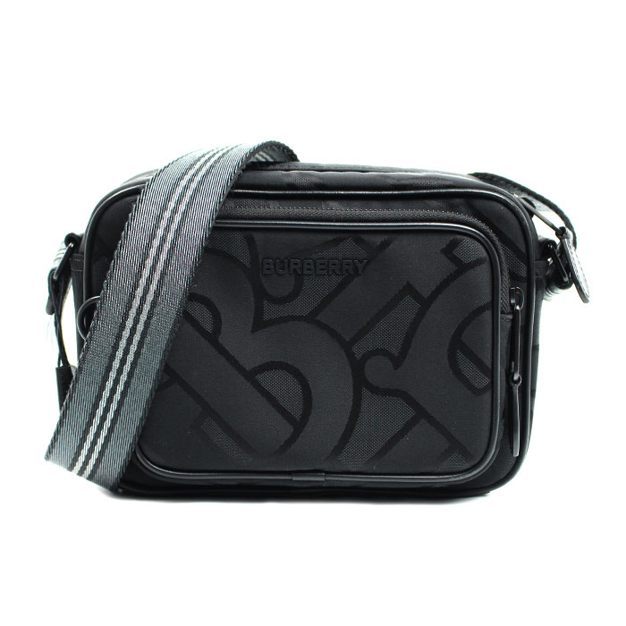 BURBERRY バーバリー TBモノグラム パティバッグ ショルダーバッグ ブラック 8043708 メンズ【中古】【美品】
