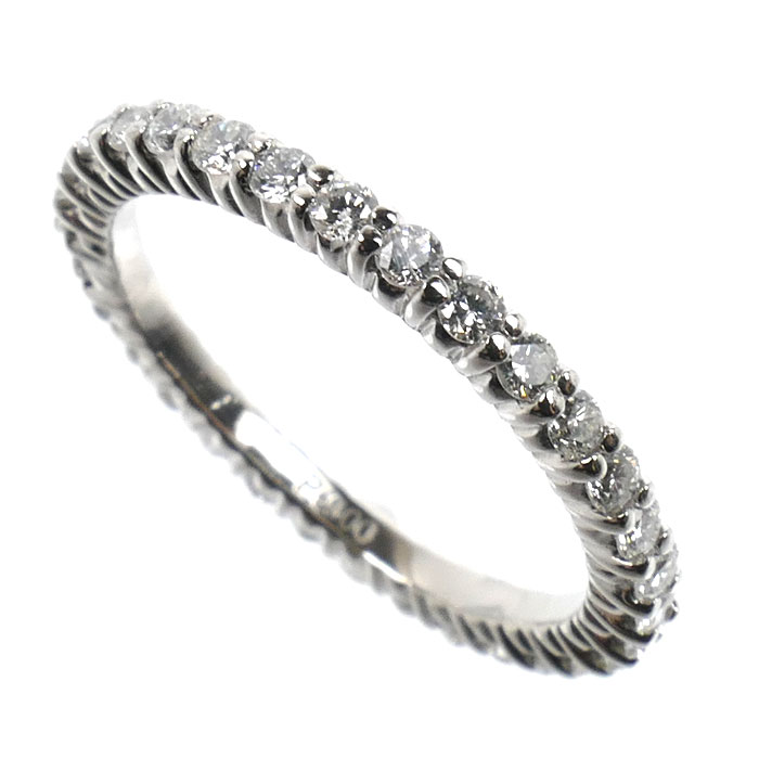 Pt900プラチナ フルエタニティ リング・指輪 ダイヤモンド0.64ct 8号 2.4g レディース【中古】【美品】