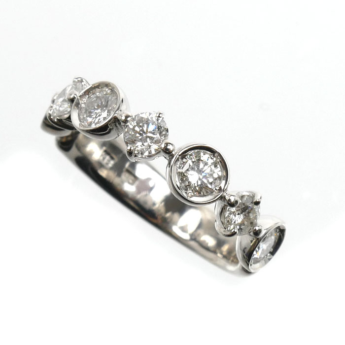 K18WG ホワイトゴールド リング・指輪 ダイヤモンド1.00ct 13号 5.6g レディース【中古】