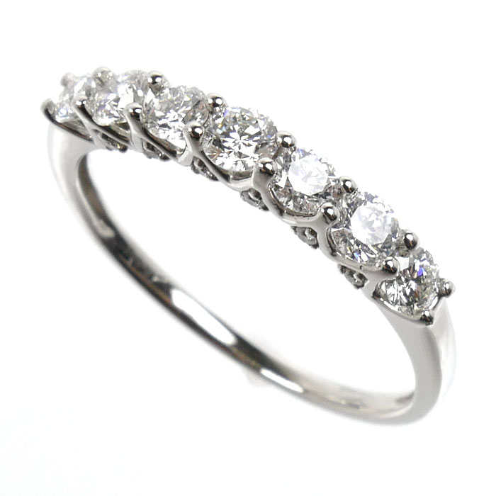 Pt950プラチナ リング・指輪 ダイヤモンド0.85ct 20号 3.1g 大きなサイズ レディース【中古】【美品】