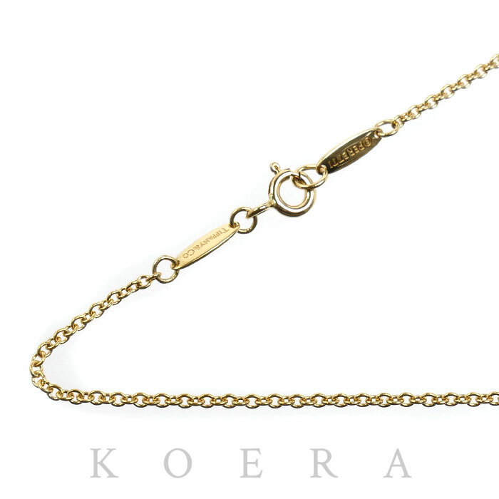 TIFFANY&Co. ティファニー K18YG イエローゴールド ネックレス 小豆 3.2g 40cm レディース【中古】