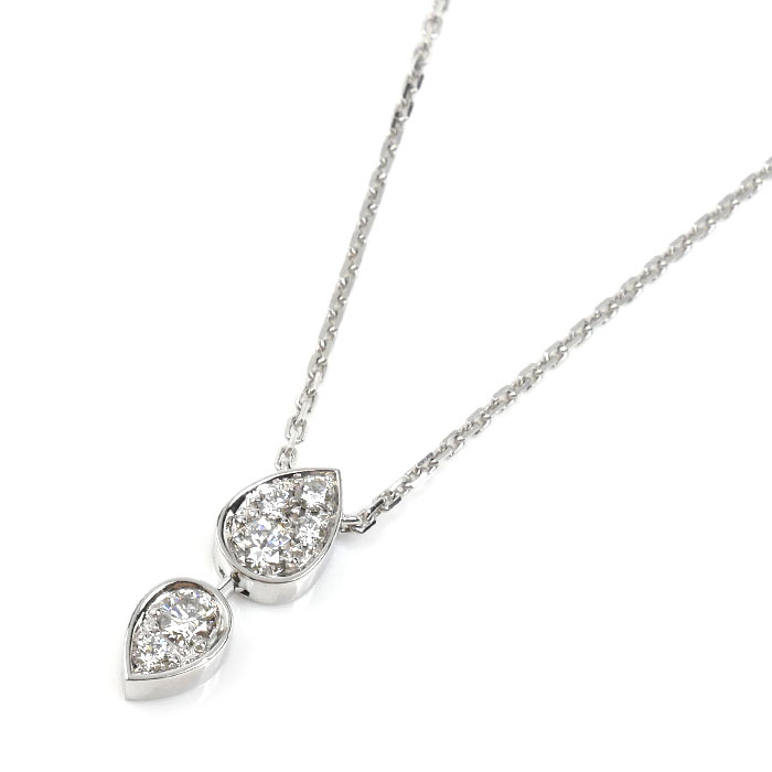 Chaumet ショーメ K18WG ホワイトゴールド ジョセフィーヌ ロンド ネックレス 083851 ダイヤモンド0.37ct 4.9g 39/42/45cm レディース【中古】【美品】