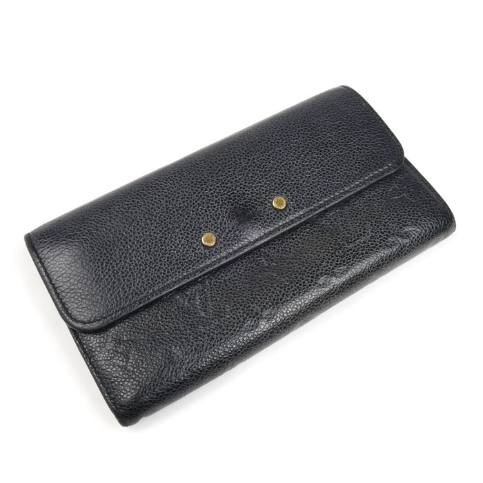LOUIS VUITTON ルイ・ヴィトン ポルトフォイユ ポンヌフ 長財布 モノグラム アンプラント ブラック M61833 レディース【中古】