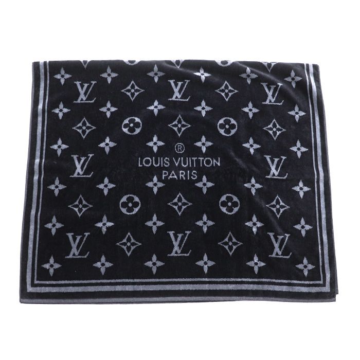 LOUIS VUITTON ルイ・ヴィトン ビーチタオル・モノグラム・エクリプス タオル ブラック M73417 メンズ【中古】