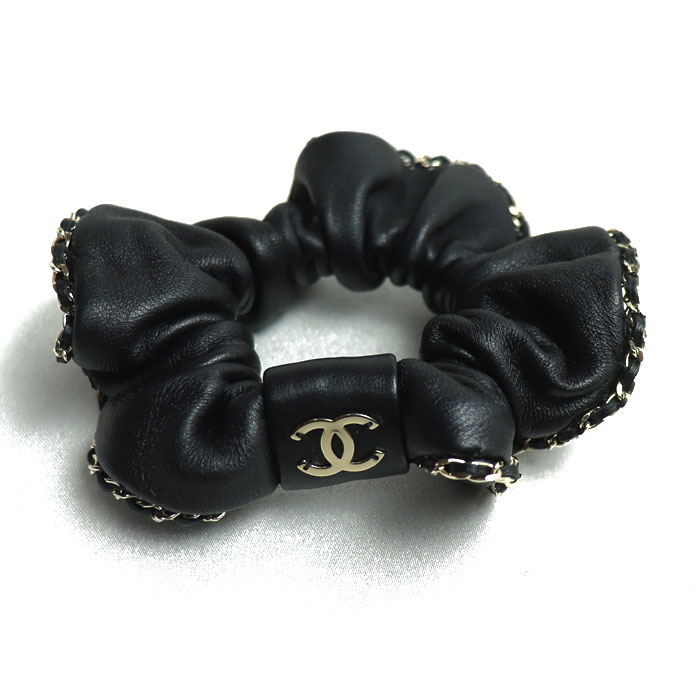 CHANEL シャネル ココマーク シュシュ ブラック AA7491 レディース【中古】【美品】