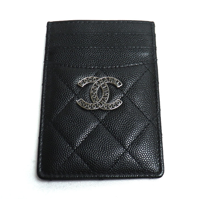CHANEL シャネル マトラッセ ココマーク カードケース ブラック AP3835 レディース【中古】【美品】