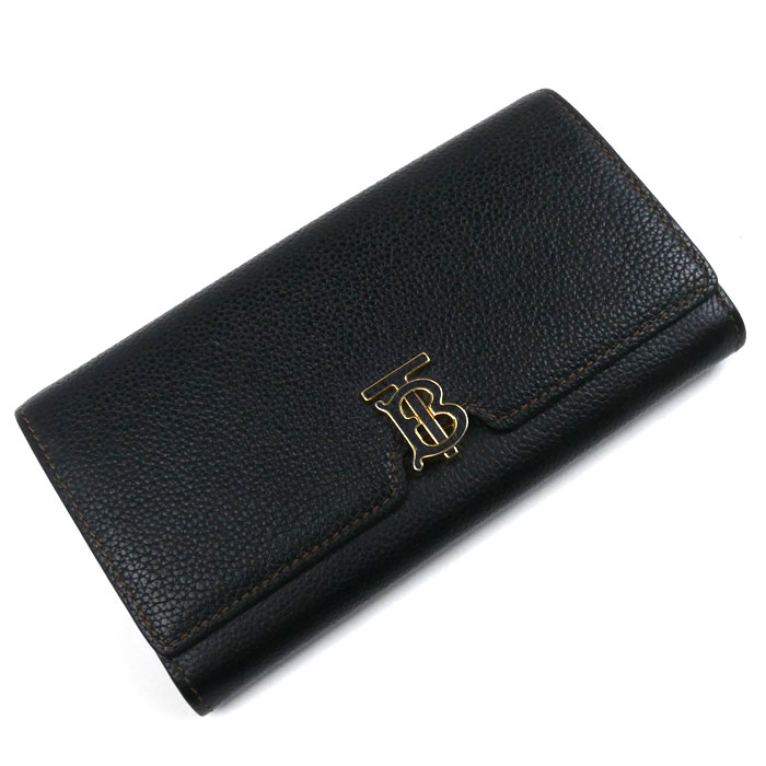 BURBERRY バーバリー TBコンチネンタル 長財布 ブラック 8049212 レディース【中古】