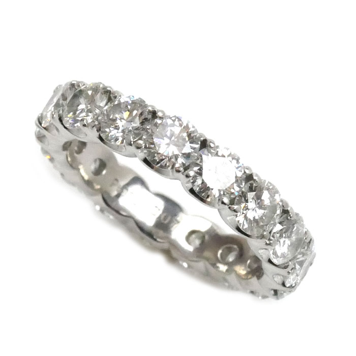 Pt950プラチナ フルエタニティ リング・指輪 ダイヤモンド3.07ct 8.5号 5.1g レディース【中古】