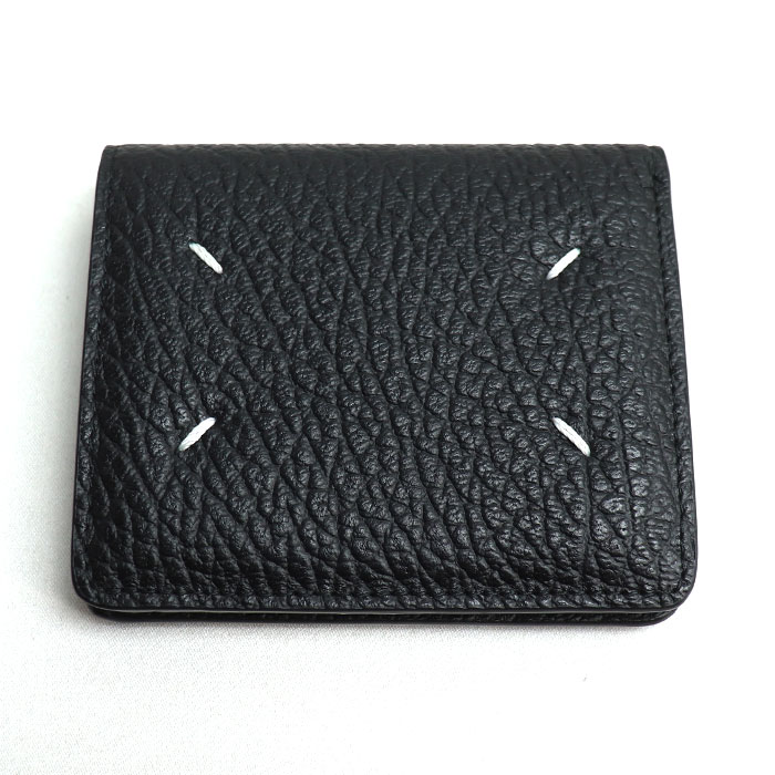 MAISON MARGIELA メゾンマルジェラ  バイフォールドウォレット 二つ折り財布 ブラック S56UI0140 P4455 T8013 ユニセックス【中古】【美品】