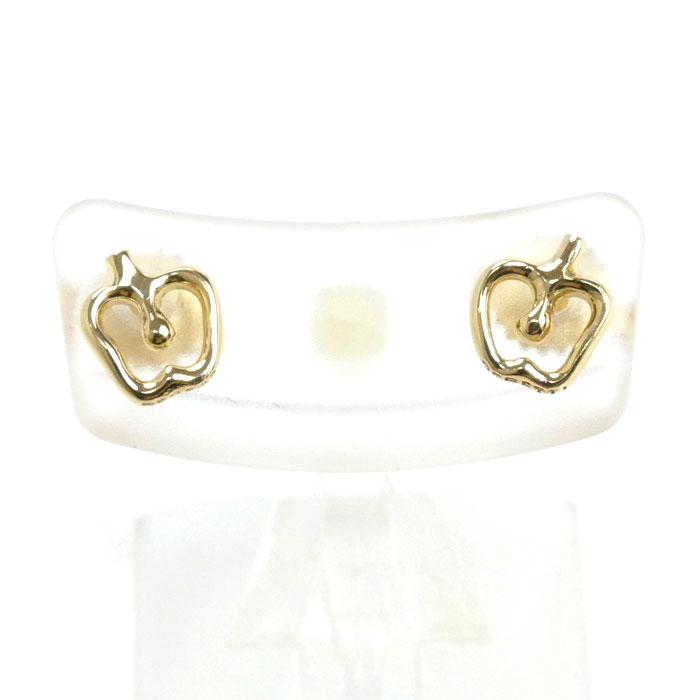 TIFFANY&Co. ティファニー K18YG イエローゴールド アップル ピアス 1.5g レディース【中古】【美品】