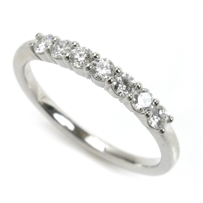 STAR JEWELRY スタージュエリー Pt950プラチナ 7Pダイヤ リング・指輪 ダイヤモンド0.28ct 9号 2.9g レディース【中古】