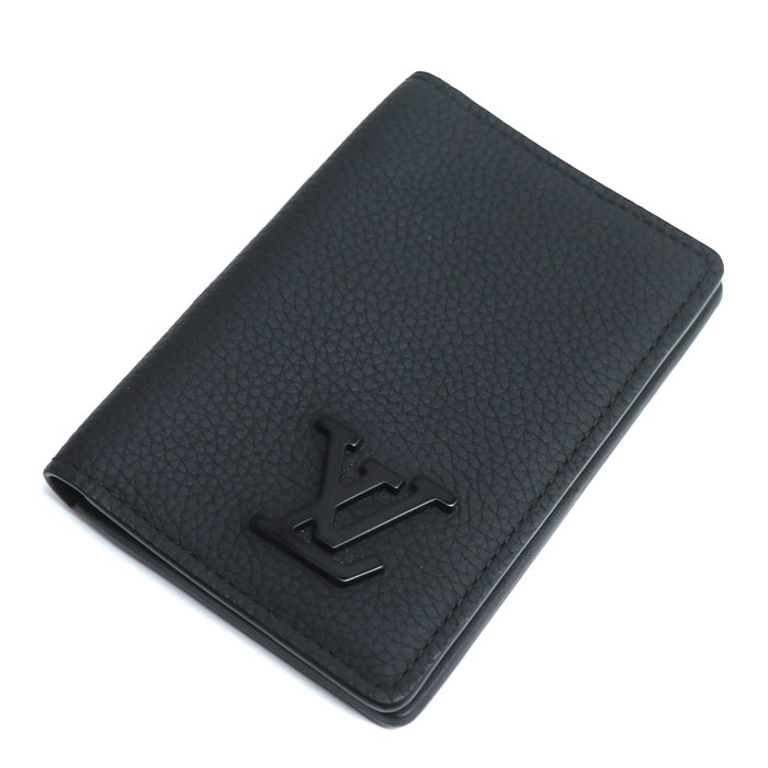 LOUIS VUITTON ルイ・ヴィトン オーガナイザー･ドゥ ポッシュ カードケース LV アエログラム ブラック M69979 メンズ【中古】