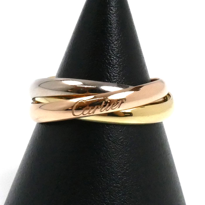 CARTIER カルティエ K18YG イエローゴールド K18PG ピンクゴールド K18WG トリニティ リング・指輪 B4086154 14号 54 5.2g レディース【中古】【美品】