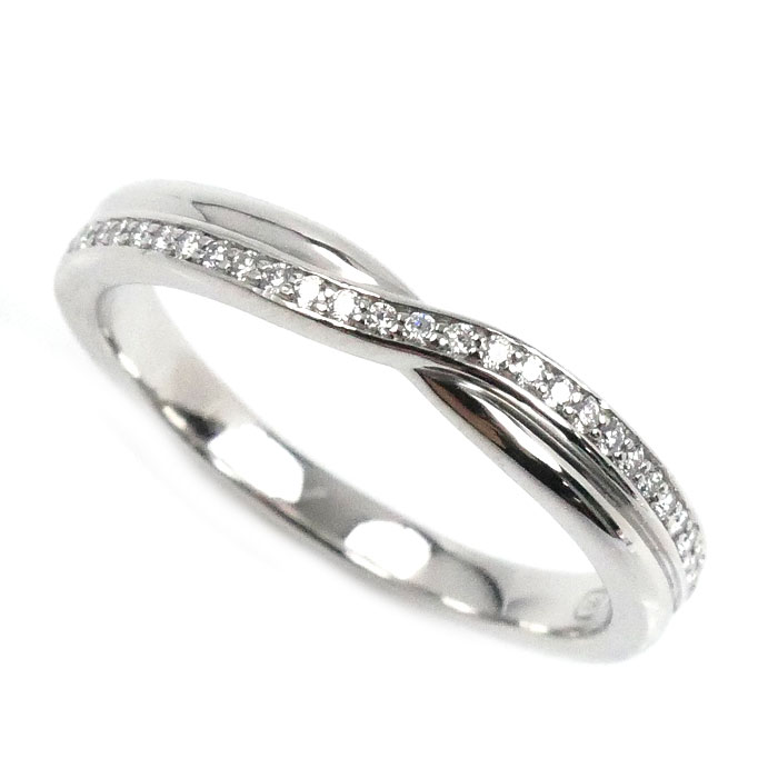 HARRY WINSTON ハリーウィンストン Pt950プラチナ トリスト ワンロウ リング・指輪 WBDPRD1RTST ダイヤモンド 17.5号 5.9g ユニセックス【中古】【美品】