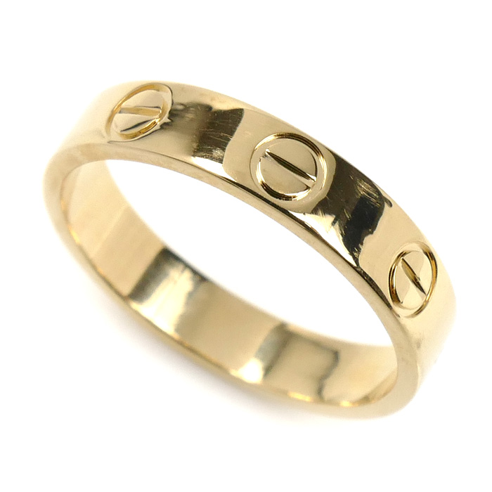 CARTIER カルティエ K18YG イエローゴールド ミニラブ リング・指輪 B4085049 9号 49 2.9g レディース【中古】【美品】