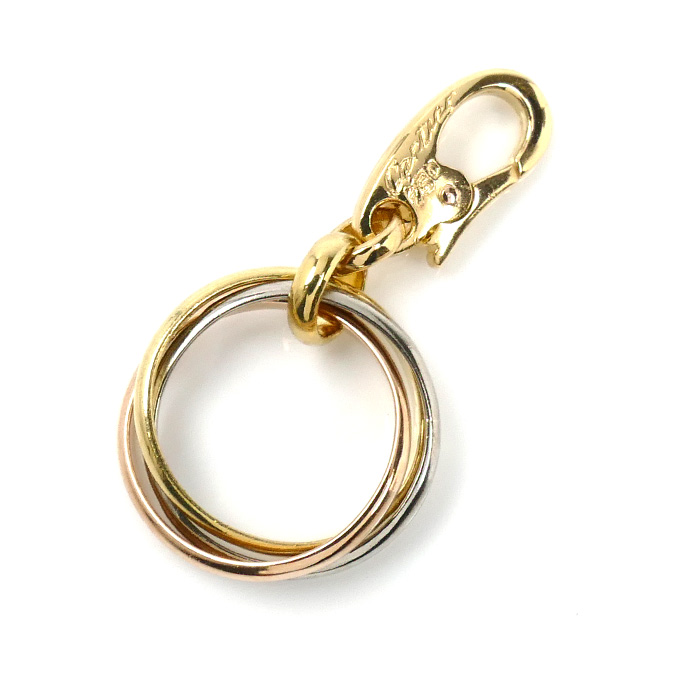 CARTIER カルティエ K18YG イエローゴールド K18PG ピンクゴールド K18WG トリニティ チャーム ペンダントトップ 2.5g レディース【中古】