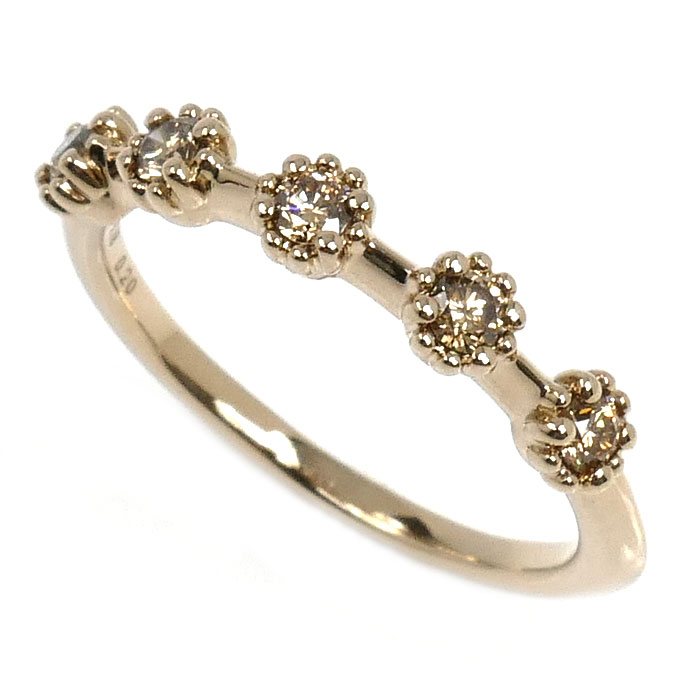 KASHIKEY K18BG ミル リング・指輪 BMI005 ダイヤモンド0.20ct 10号 2.4g レディース【中古】