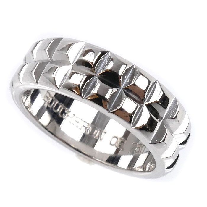 Boucheron ブシュロン K18WG ホワイトゴールド キャトル クルドパリ ポワントディアマン リング・指輪 5号 6.4g レディース【中古】【美品】