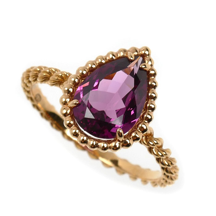 Boucheron ブシュロン K18PG ピンクゴールド セルパンボエム スモール リング・指輪 JRG02783 ロードライトガーネット 13号 53 2.5g レディース【中古】【美品】