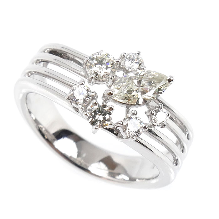 TASAKI タサキ K18WG ホワイトゴールド リング・指輪 ダイヤモンド0.67ct 13号 7.0g レディース【中古】【美品】