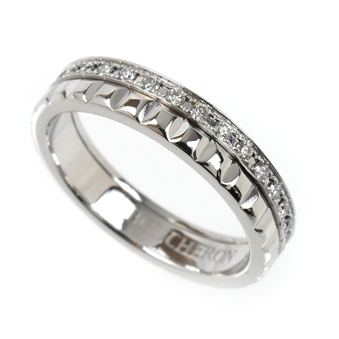 Boucheron ブシュロン K18WG ホワイトゴールド キャトル ラディアント クルドパリ リング・指輪 JAL00281 ダイヤモンド 7号 47 3.6g レディース【中古】【美品】