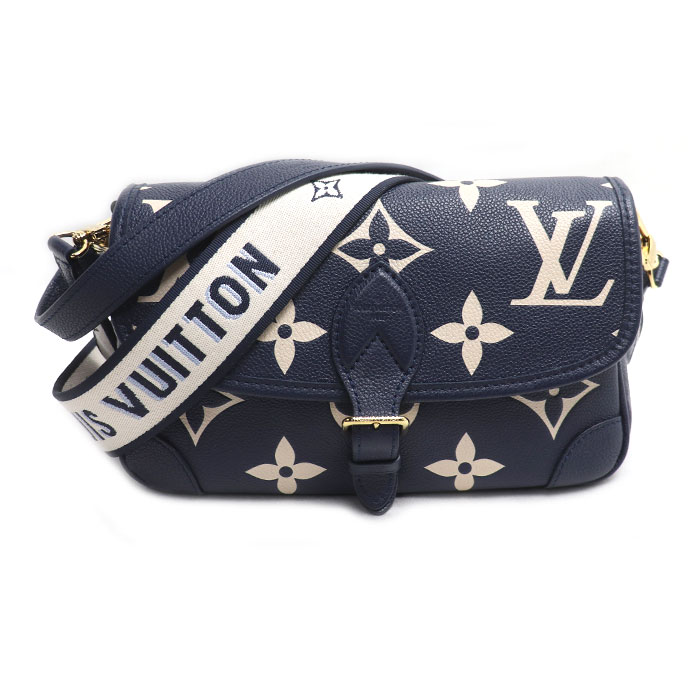 LOUIS VUITTON ルイ・ヴィトン ディアヌNM PM 2Wayショルダーバッグ モノグラムアンプラント ネイビー ベージュ M47161 レディース【中古】【美品】