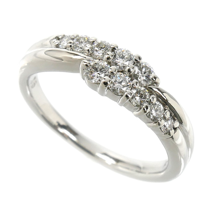 ROYAL ASSCHER ロイヤル・アッシャー Pt900プラチナ リング・指輪 ダイヤモンド0.35ct 11号 5.4g レディース【中古】【美品】