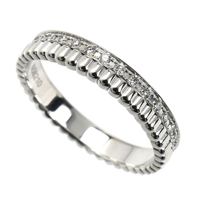 Boucheron ブシュロン K18WG ホワイトゴールド キャトル ラディアント ハーフ フルパヴェ リング・指輪 JAL00226 ダイヤモンド 11号 51 3.3g レディース【中古】【美品】