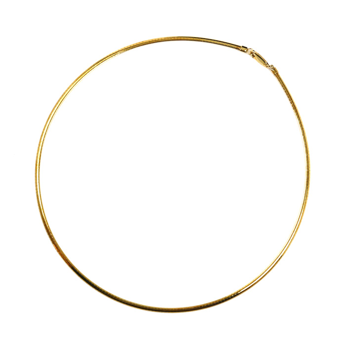 MIKIMOTO ミキモト K18YG イエローゴールド オメガチェーン ネックレス 10.9g 40cm レディース【中古】