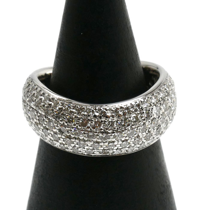 Pomellato ポメラート K18WG ホワイトゴールド ドゥーナ リング・指輪 ダイヤモンド 13.5号 12.4g レディース【中古】【美品】