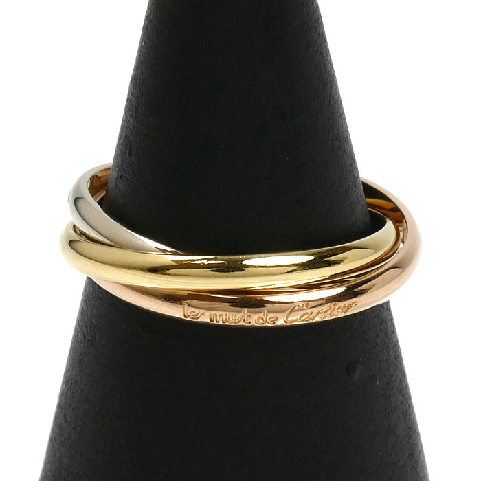 CARTIER カルティエ K18YG/K18PG/K18WG les must de Cartier トリニティ リング・指輪 10.5号 51 3.7g レディース【中古】【美品】