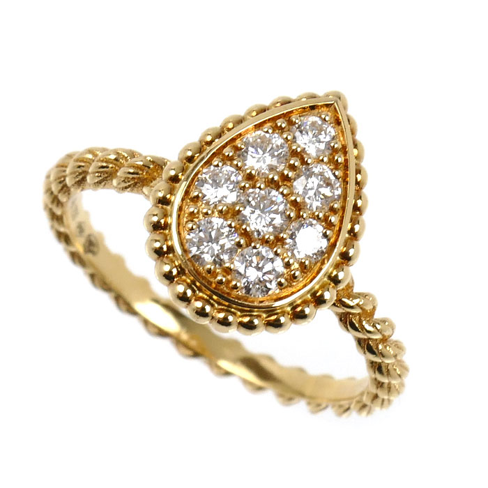 Boucheron ブシュロン K18YG イエローゴールド セルパンボエム スモール リング・指輪 JRG02144 ダイヤモンド 10号 50 2.9g レディース【中古】【美品】