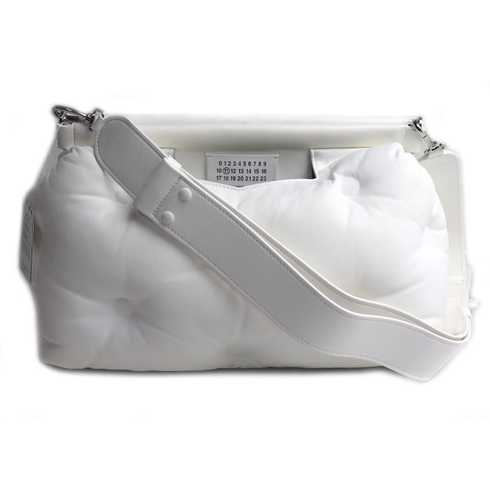 Maison Margiela グラム スラムクラシック ミディアム 2Wayショルダーバッグ ホワイト SB1WG0034P4300T1003 レディース【中古】【美品】