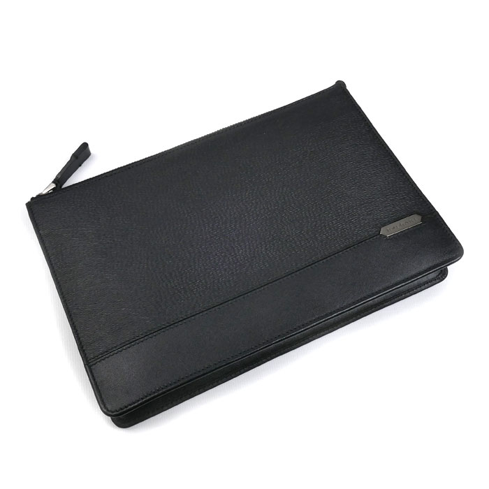 BVLGARI ブルガリ セルペンティ スカリエマン クラッチバッグ ブラック 282860 メンズ【中古】