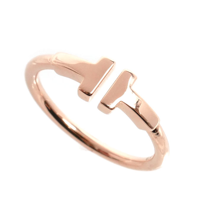 TIFFANY&Co. ティファニー K18PG ピンクゴールド Tワイヤー リング・指輪 60147393 13号 3.5g レディース【中古】【美品】
