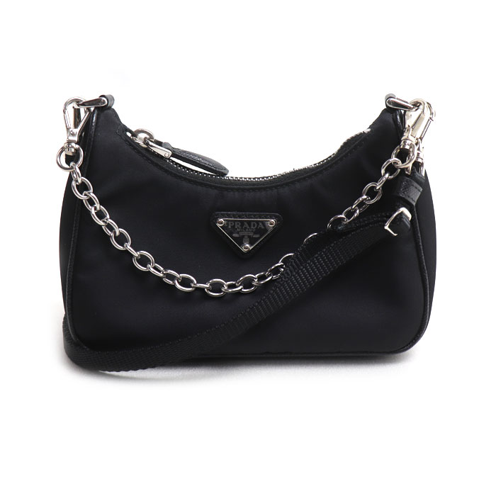PRADA プラダ マイクロ バッグ テスート 2Wayショルダーバッグ ブラック 1TT122 レディース【中古】【美品】