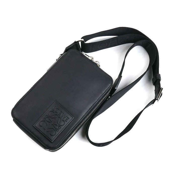 LOEWE ロエベ バーティカル クロスボディポケット ショルダーバッグ ブラック C565S59X01 メンズ【中古】【美品】