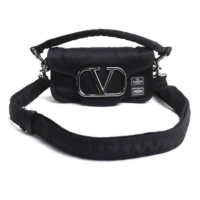 PORTER ポーター VALENTINO x PORTER LOCO(S) ハンドバッグ ブラック 381-06215 レディース【中古】【美品】