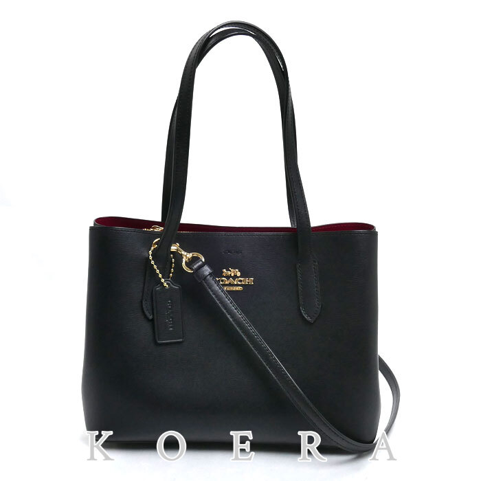 COACH コーチ ミニアベニュー キャリーオール トートバッグ ブラック F73277 レディース【中古】【美品】
