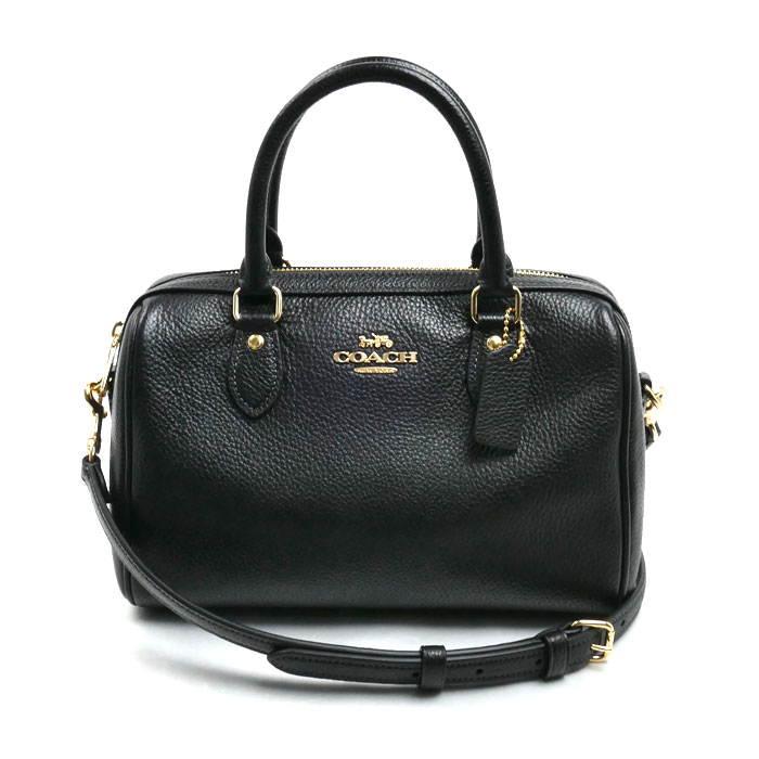 COACH コーチ ローアン サッチェル ボストンバッグ ブラック CV962 IMBLK レディース【中古】【美品】