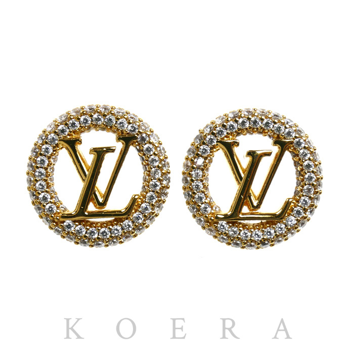 LOUIS VUITTON ルイ・ヴィトン メタル ブックル ドレイユ ルイーズ バイナイト ピアス M00757 5.5g レディース【中古】
