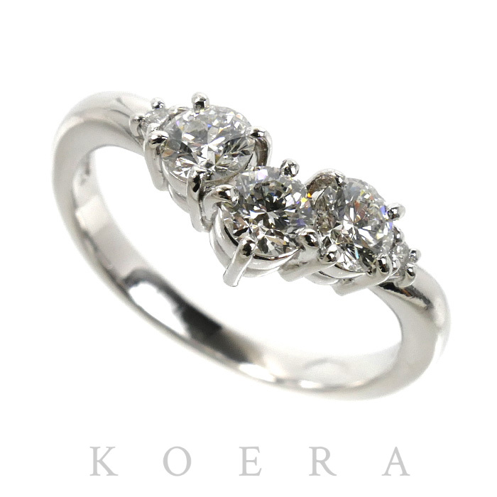 TASAKI タサキ Pt900プラチナ リング・指輪 ダイヤモンド0.68ct 11号 4.5g V字 レディース【中古】