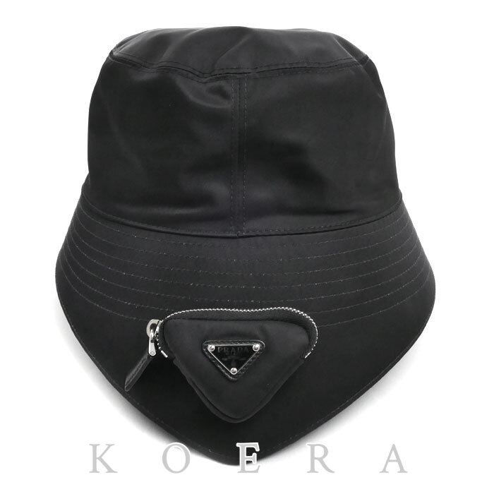 PRADA プラダ Re Nylon バケットハット ハット ブラック 2HC282 2DMI XXL メンズ【中古】