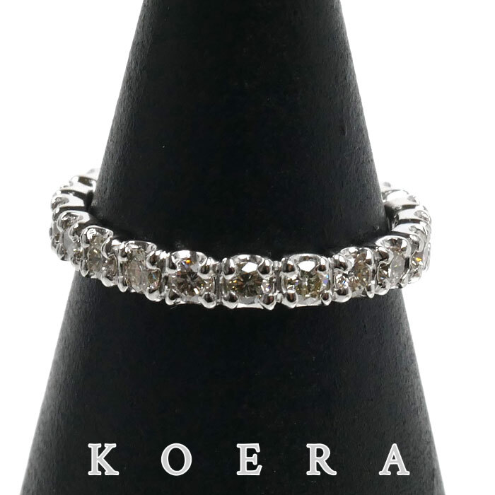 Pt900プラチナ フルエタニティ リング・指輪 ダイヤモンド1.0ct 10.5号 3.3g レディース【中古】